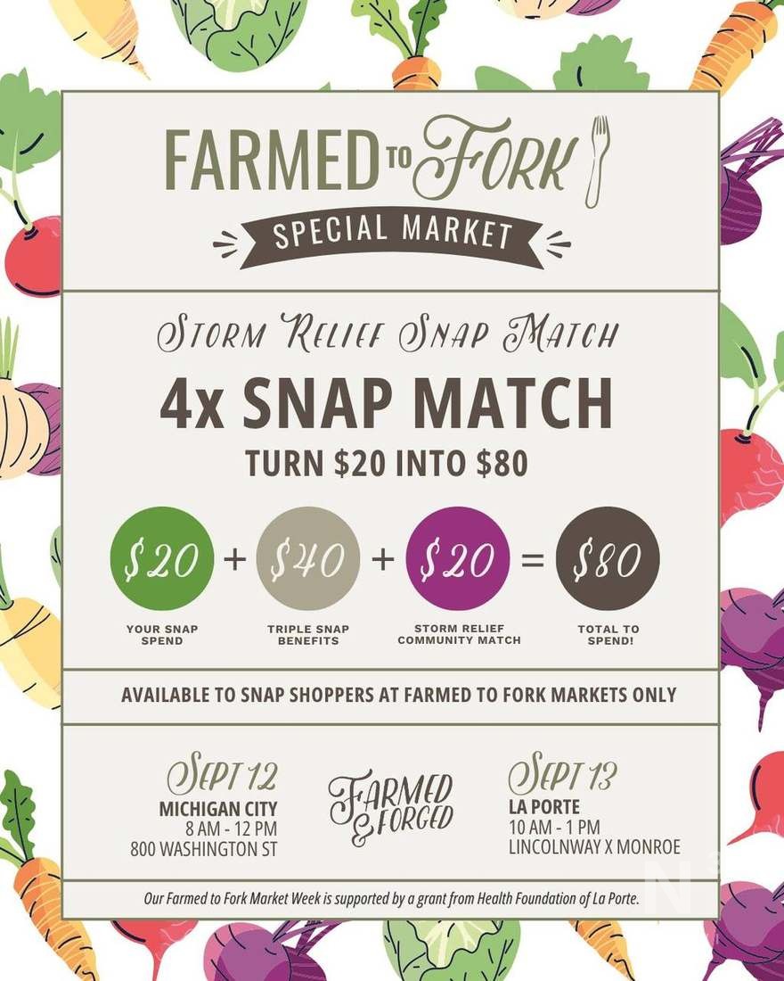 Photo related to: Farmed to Fork Weekend expands SNAP match for La Porte County markets