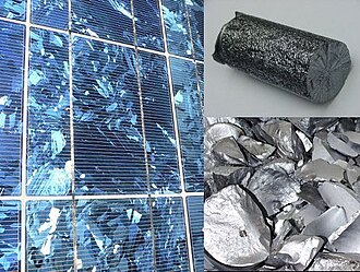 File photo: polycrystalline silicon material used to make solar cells.