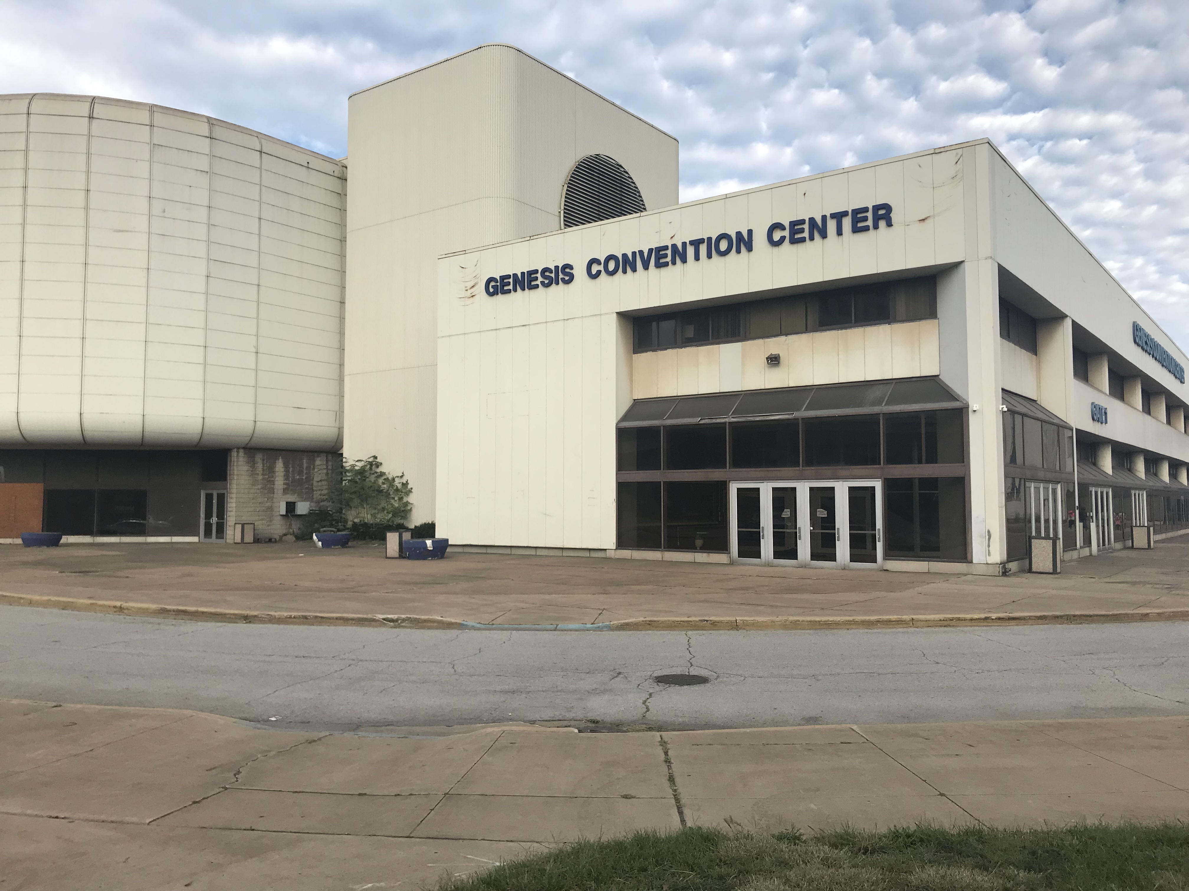 The Genesis Convention Center in downtown Gary, Indiana, photographed in 2022