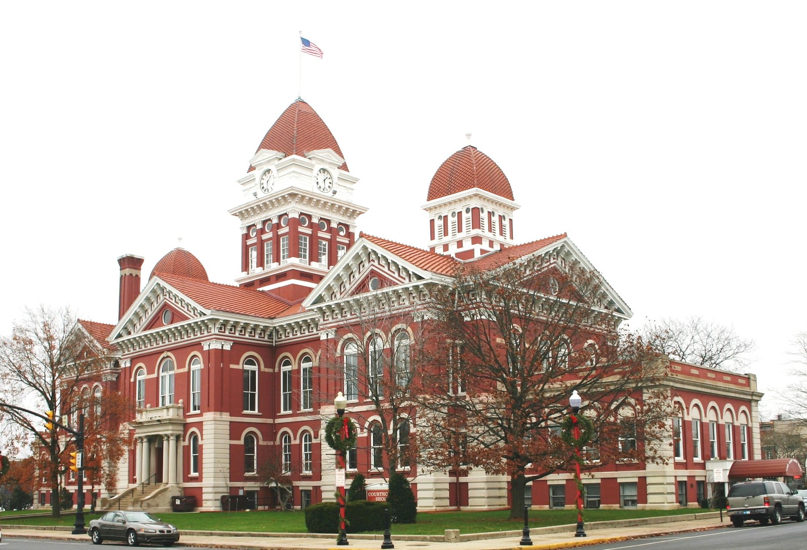 Old Lake County Courthouse in downtown Crown Point — place peg for the city hosting Venture Park 65, not a photo of the Amazon warehouse