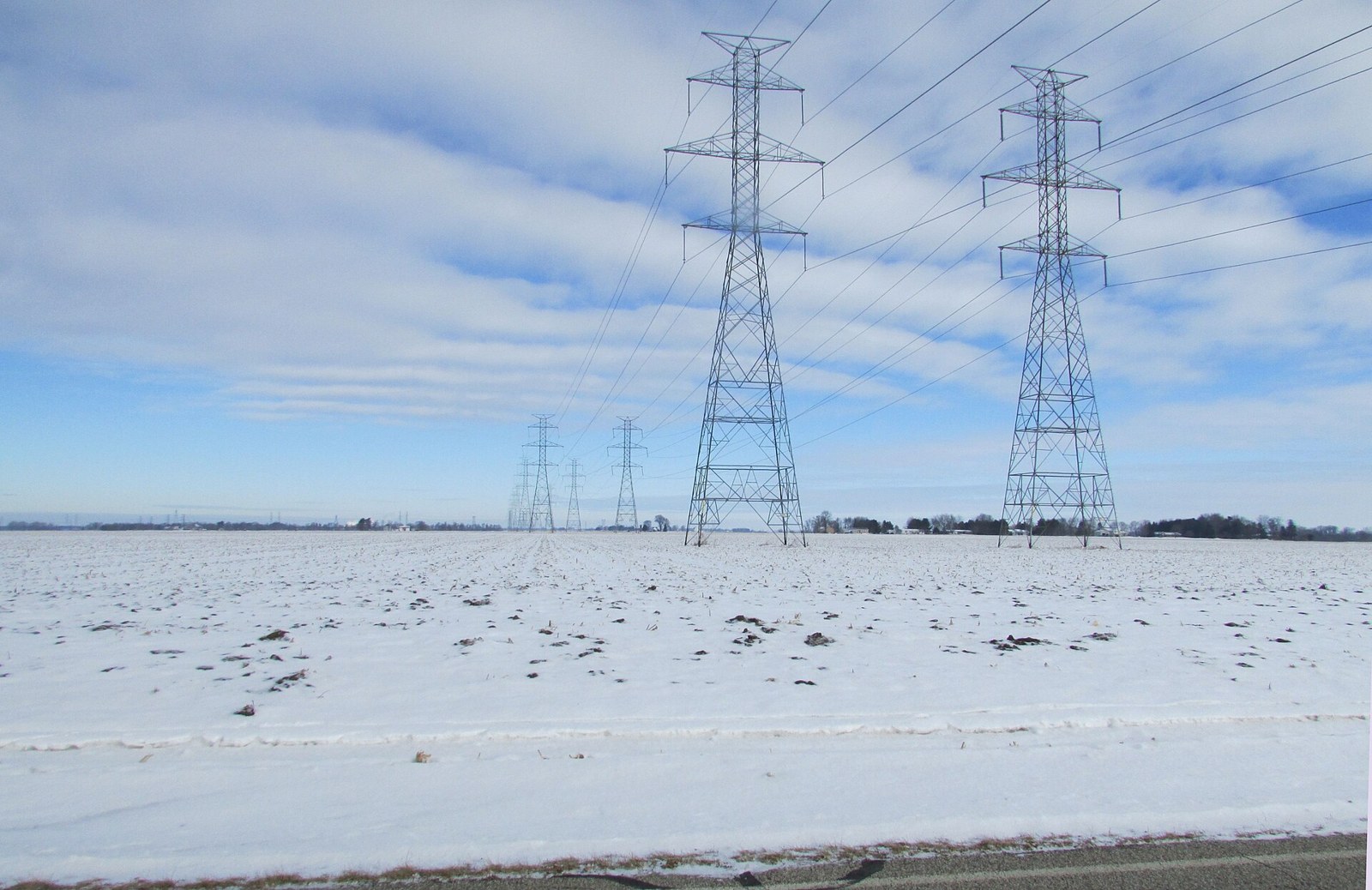 NIPSCO power lines across Porter County.