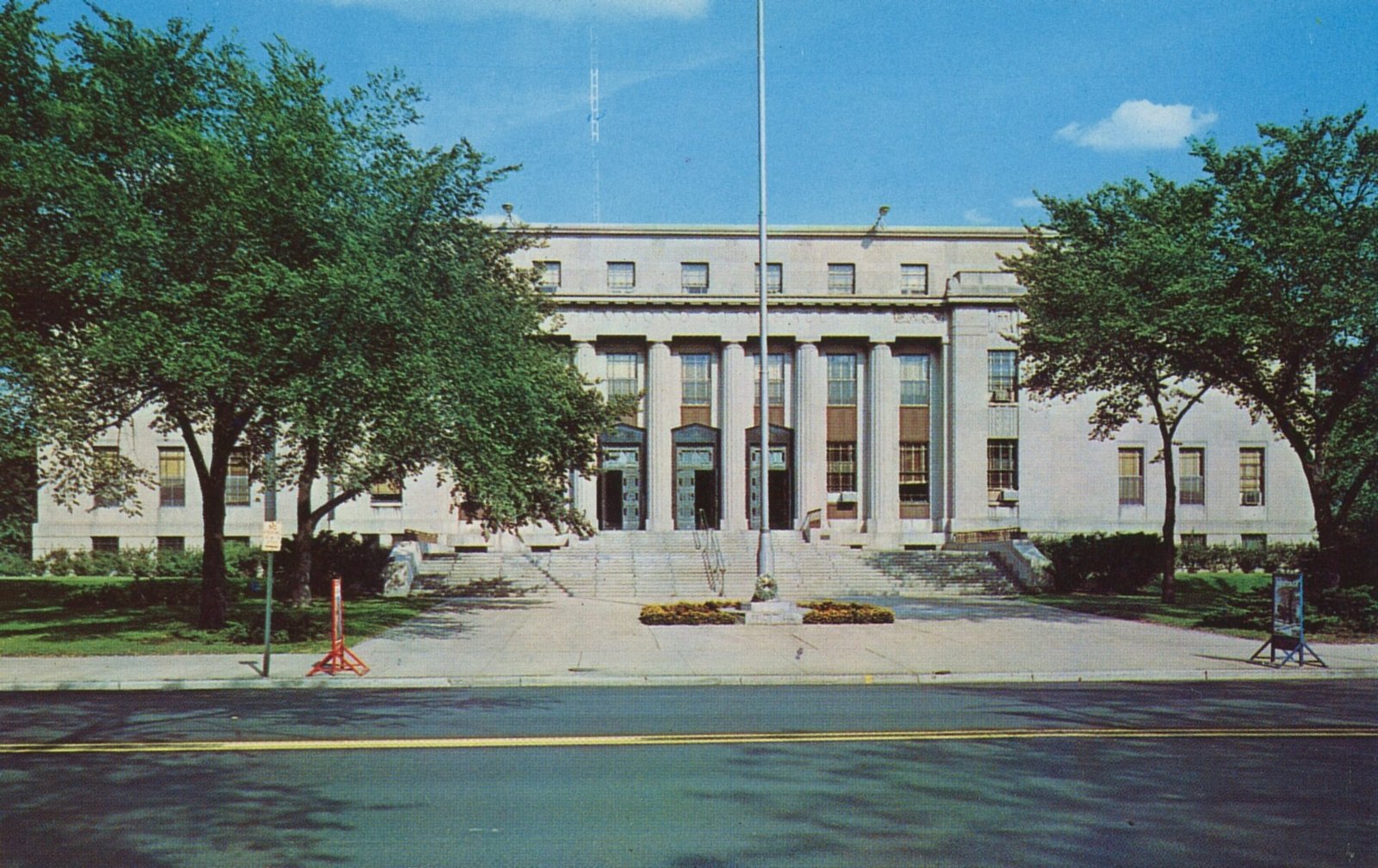 Hammond City Hall, shown on a postcard from about 1965. Illustrative; not related to the case.