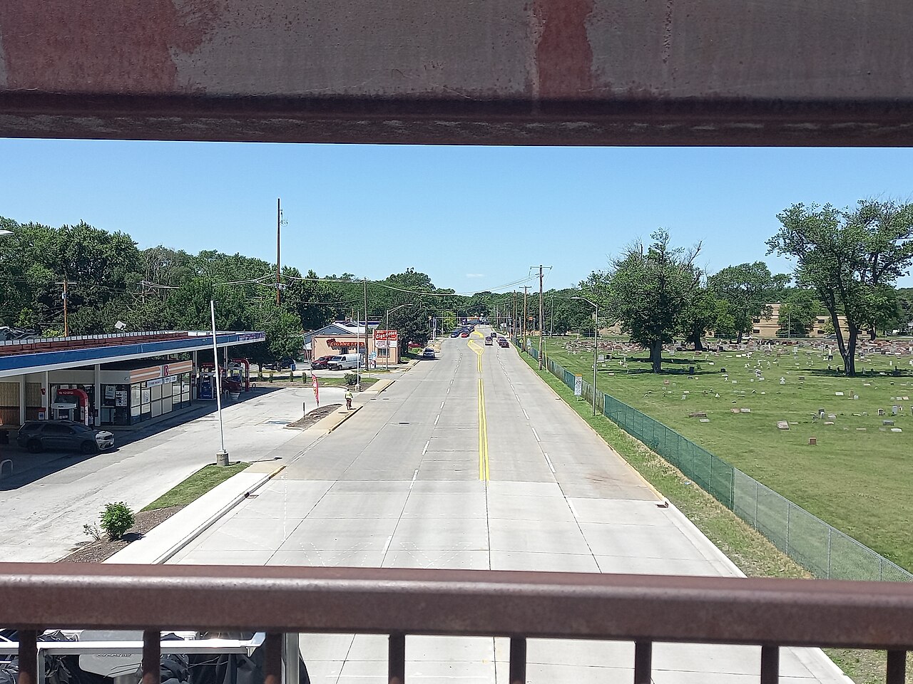 165th Street in Hammond, looking west from the Monon Trail overpass. Illustrative.
